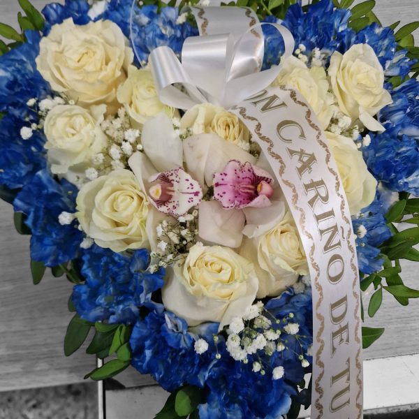 Corazón relleno azul